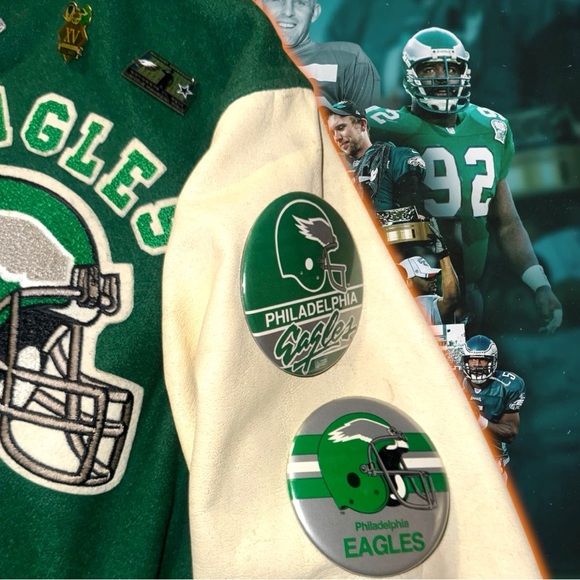 💎 ViNTaGe💎 PHiLaDeLPHiA EaGLeS 🦅 LeTTerMan JaCKeT 🧥 - Picture 6 of 11